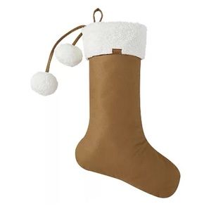 Kookaburra by Ugg Brown Faux Suede Stocking with Pom-Poms